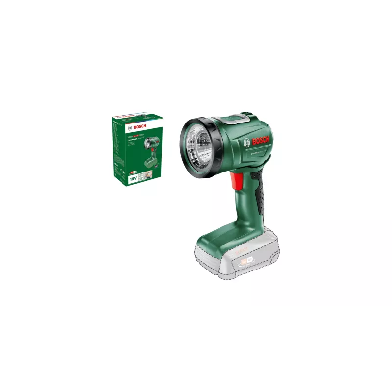 Bosch UniversalLamp 18 Melns, zaļa LED