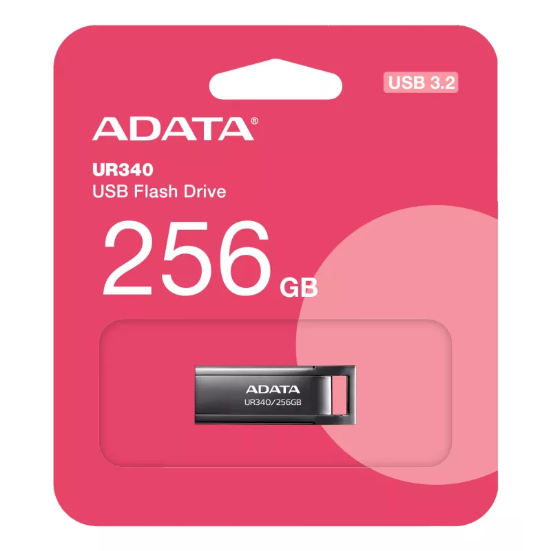ADATA UR340 USB zibatmiņa 256 GB USB Type-A 3.2 Gen 1 (3.1 Gen 1) Melna