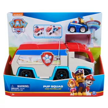 Rotaļlietu transportlīdzekļa komplekts Spin Master PAW Patrol Pup Squad Patroller Team Vehicle ar kolekcionējamu Chase automašīnu, vecumam 3+, plastmasa, daudzkrāsains