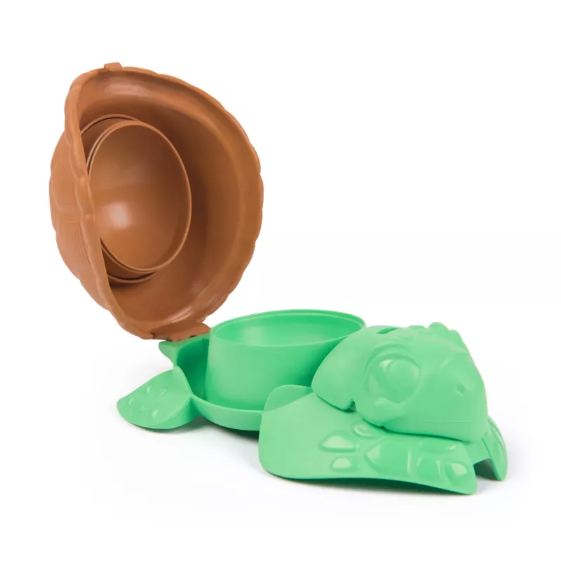 Kinetic Sand , Project Planet Turtle Beach ar 14oz spēļu smiltīm, darbarīkiem un veidnēm, ilgtspējīgiem videi draudzīgiem materiāliem, sensorās rotaļlietas bērniem