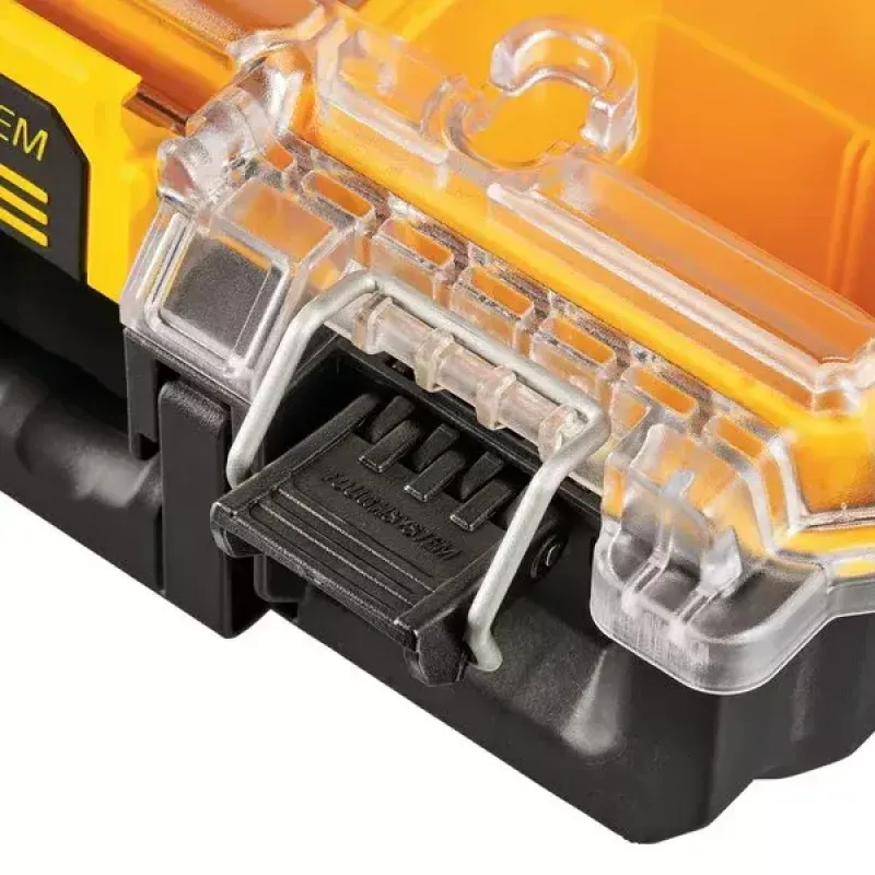 Instrumentu glabāšanas kaste DeWALT ToughSystem 2.0 melna caurspīdīga dzeltena 6 kabatas
