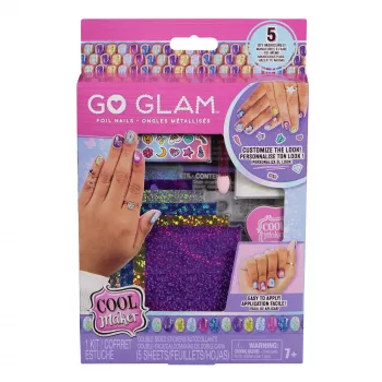 Cool Maker Mix & Mani Foil Nail komplekts ar 6 plēksnēm un uzlīmēm 5 DIY manikīriem (iepakojums var atšķirties), mākslas un amatniecības rotaļlietas bērniem no 7 gadu vecuma