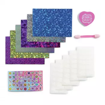 Cool Maker Mix & Mani Foil Nail komplekts ar 6 plēksnēm un uzlīmēm 5 DIY manikīriem (iepakojums var atšķirties), mākslas un amatniecības rotaļlietas bērniem no 7 gadu vecuma