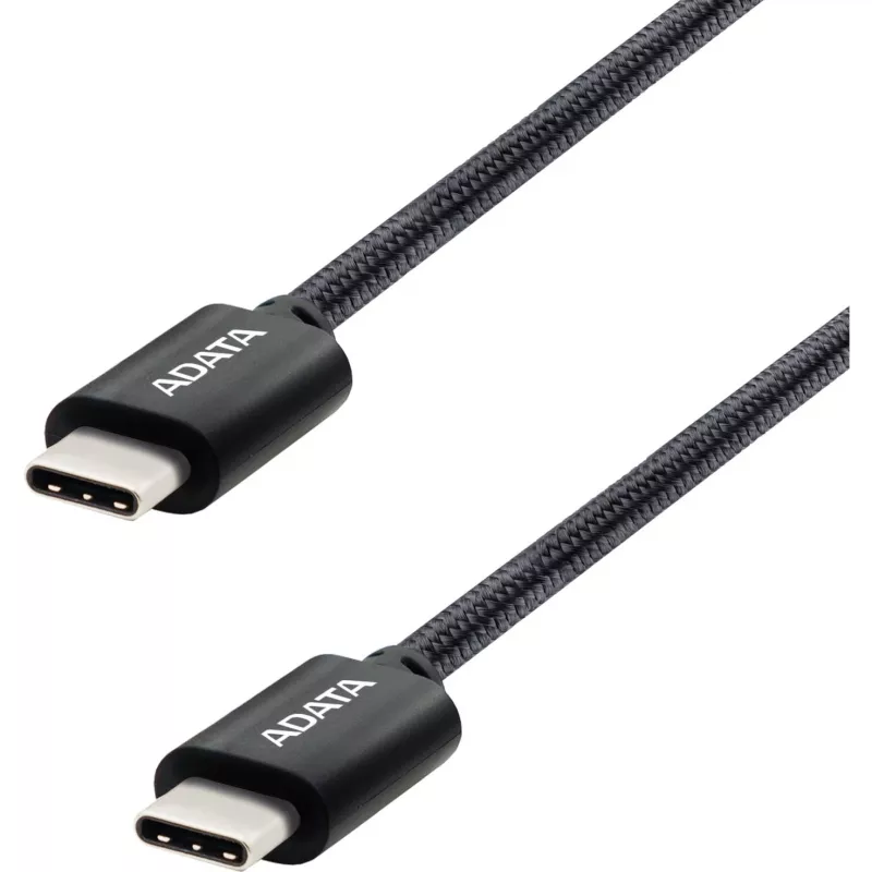 USB-C uz USB-C kabelis ADATA CACC-100PN-BK, USB 2.0, 1 m, melns