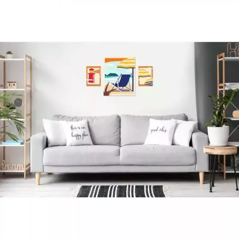 Ravensburger krāsošanas komplekts CreArt Gallery Wall Set 'Pludmalē' 23901 — krāsošanas aktivitāšu komplekts ar rāmja paneļiem