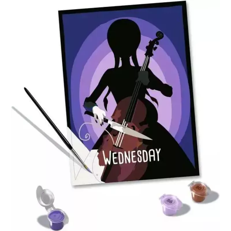 Krāsošanas komplekts Ravensburger CreArt Wednesday – tematisks mākslas komplekts, modelis 23889