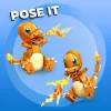 MEGA Pokémon Build & Show Charmander rotaļlietu būvēšanas komplekts, 4 collas augsts,