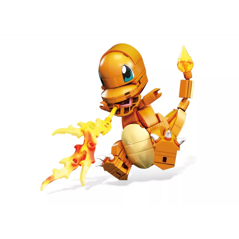MEGA Pokémon Build & Show Charmander rotaļlietu būvēšanas komplekts, 4 collas augsts,