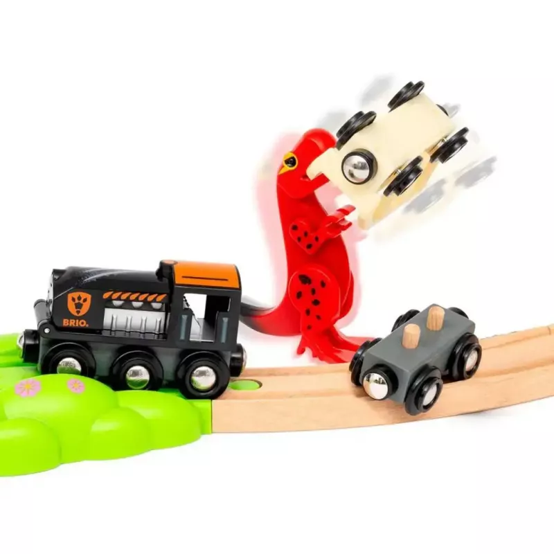 Dzelzceļa rotaļu komplekts Ravensburger Dinosaur Deluxe Set BRIO World 63610400 ar interaktīvām funkcijām