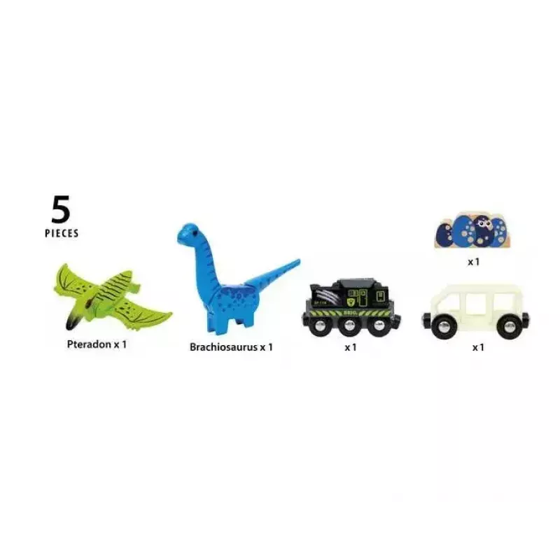 BRIO Dinozauru bateriju vilciens Daudzkrāsains Koks 3+