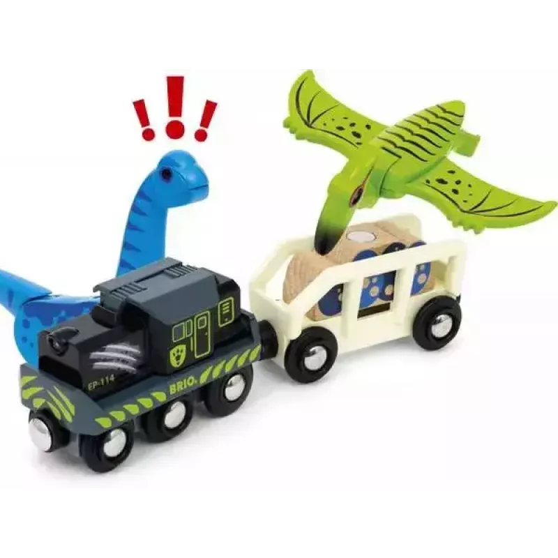 BRIO Dinozauru bateriju vilciens Daudzkrāsains Koks 3+