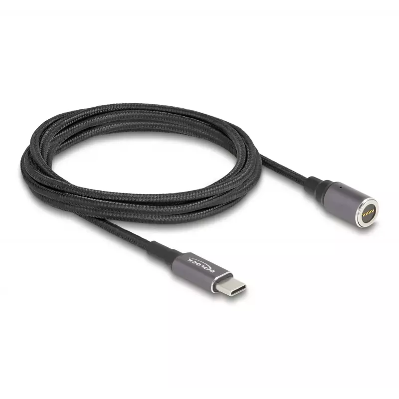 DeLOCK klēpjdatora uzlādes kabelis USB Type-C vīrišķais uz magnētisko 8 kontaktu savienotāju 1.8 m
