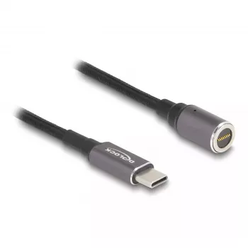 DeLOCK klēpjdatora uzlādes kabelis USB Type-C vīrišķais uz magnētisko 8 kontaktu savienotāju 1.8 m