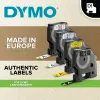 DYMO oriģinālās D1 etiķetes | Balta druka uz melnas lentes | 19 mm x 7 m | Pašlīmējošas etiķetes LabelManager etiķešu printeriem | Ražots Eiropā