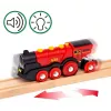 Ravensburger BRIO World sarkanā Lola fermas vilciena komplekts – koka rotaļu vilciena spēles komplekts
