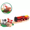 Ravensburger BRIO World sarkanā Lola fermas vilciena komplekts – koka rotaļu vilciena spēles komplekts