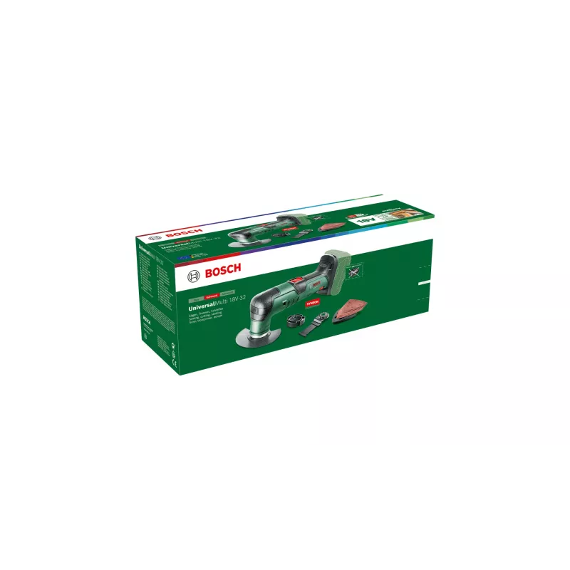 Bosch UniversalMulti 18V-32 melns, zaļš 19000 OPM