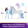 Unicorn Academy, Layla & Glacier ar 2 aksesuāriem un matu rīku, lelles un vienradžu rotaļlietas meitenēm no 4 gadu vecuma