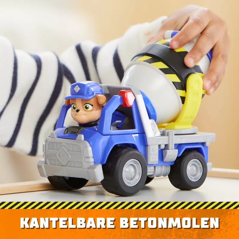 Rubble & Crew , Mix’s Cement Mixer Toy Truck ar darbības figūru un kustīgiem celtniecības rotaļlietām, bērnu rotaļlietas vecumam no 3 gadiem
