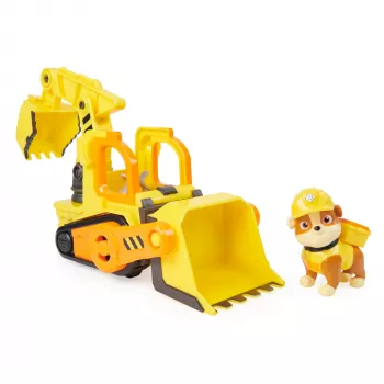 Bulldozers rotaļlieta Spinmaster Rubble’s Bulldozer – plastmasas konstrukcija, bērniem no 3 gadiem, melna/oranža/dzeltena