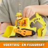 Bulldozers rotaļlieta Spinmaster Rubble’s Bulldozer – plastmasas konstrukcija, bērniem no 3 gadiem, melna/oranža/dzeltena
