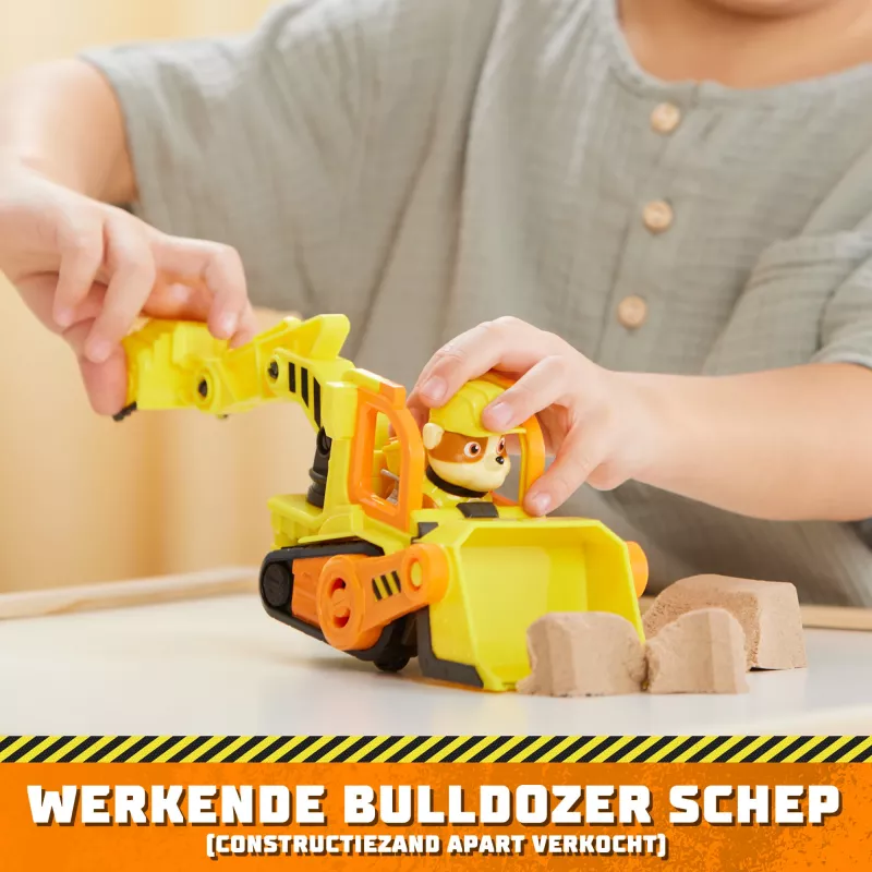 Bulldozers rotaļlieta Spinmaster Rubble’s Bulldozer – plastmasas konstrukcija, bērniem no 3 gadiem, melna/oranža/dzeltena