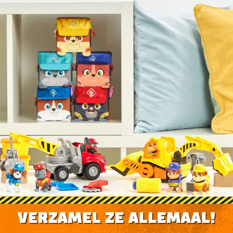 Bulldozers rotaļlieta Spinmaster Rubble’s Bulldozer – plastmasas konstrukcija, bērniem no 3 gadiem, melna/oranža/dzeltena