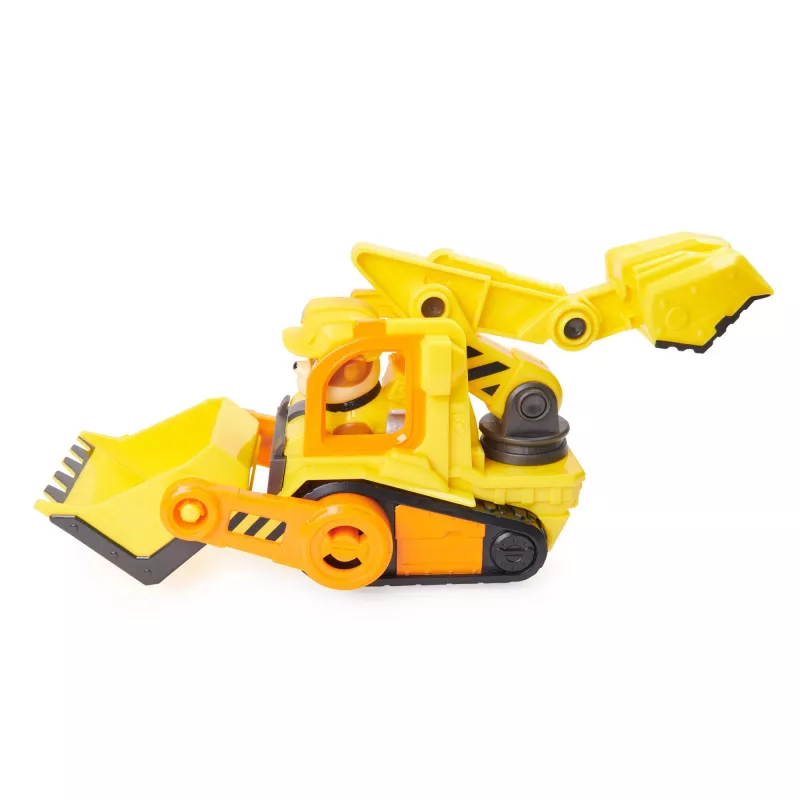 Bulldozers rotaļlieta Spinmaster Rubble’s Bulldozer – plastmasas konstrukcija, bērniem no 3 gadiem, melna/oranža/dzeltena