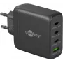 Goobay lādētājs 64819 AC ātrā uzlāde iekštelpām melns 3 USB Type-C