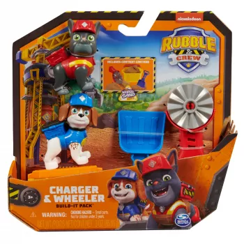 Rubble & Crew, Charger un Wheeler darbības figūriņas ar Kinetic Build-It smiltīm un 2 būvniecības rīkiem, PAW Patrol rotaļlietas zēniem un meitenēm no 3 gadu vecuma