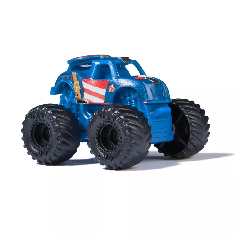 Monster Jam, Marvel Mini Monster Truck 3 gab. komplekts, Melns Panther, Captain America, Iron Man metāla monstru kravas automašīnas, mērogā 1:87, rotaļlietas zēniem no 3 gadu vecuma