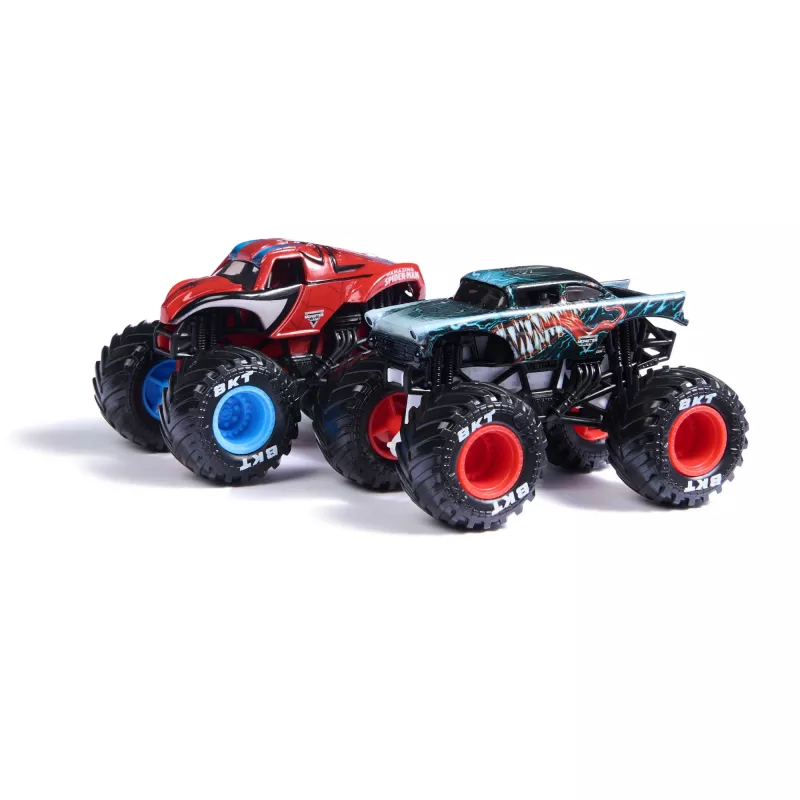 Monster Jam , Marvel Official Iron Man Vs. War Machine Die-Cast Monster Trucks, 1:64 mērogā, rotaļlietas zēniem un meitenēm no 3 gadu vecuma