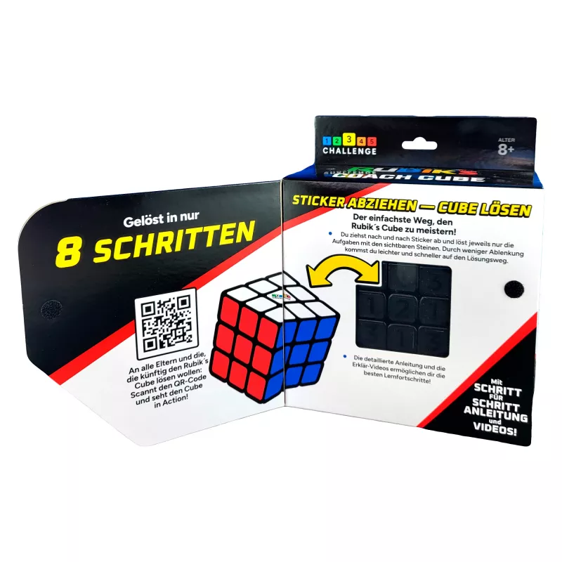 Rubik’s Coach Cube, iemācies salikt 3x3 kubu ar uzlīmēm, ceļvedi un video | Stresa mazināšanas fidget rotaļlieta | Pieaugušo fidget kubs | Vecumam no 8 gadiem