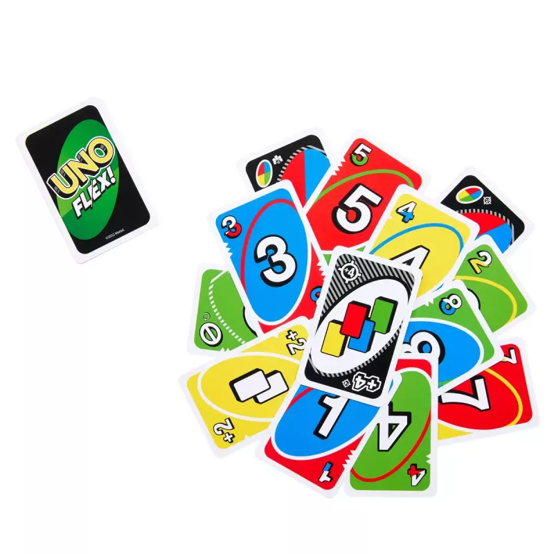 Kāršu spēle MATTEL Games UNO Flex — nomešanas kāršu spēle, vecums 7+