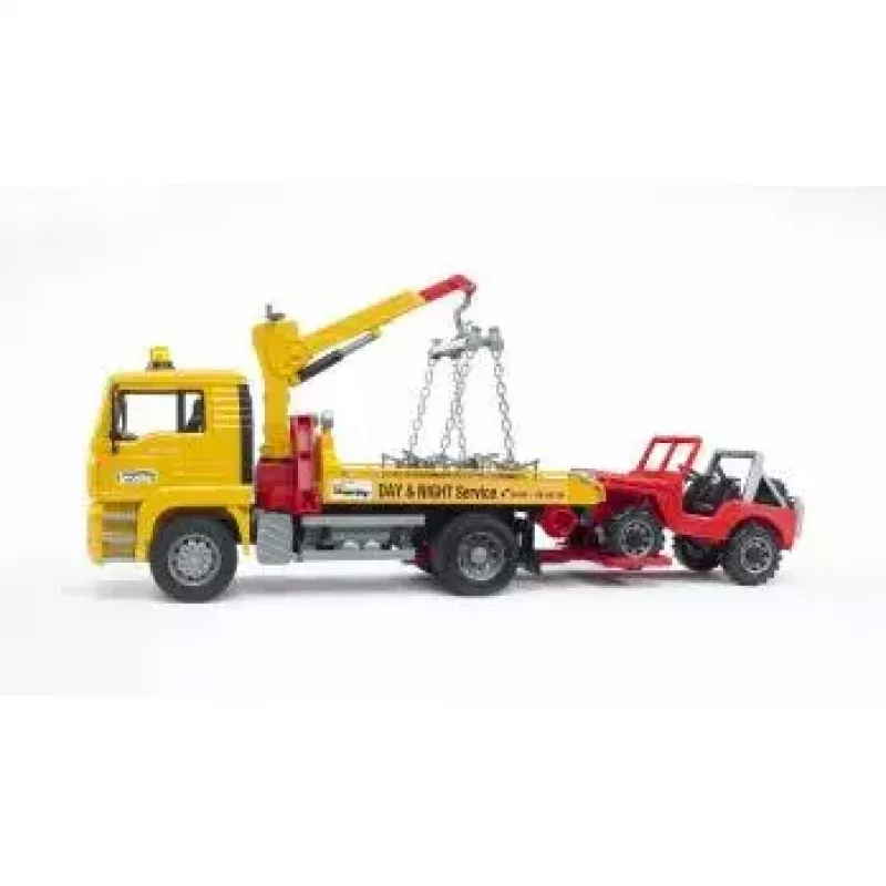 Vilkšanas auto BRUDER MAN TGA ar bezceļa transportlīdzekli