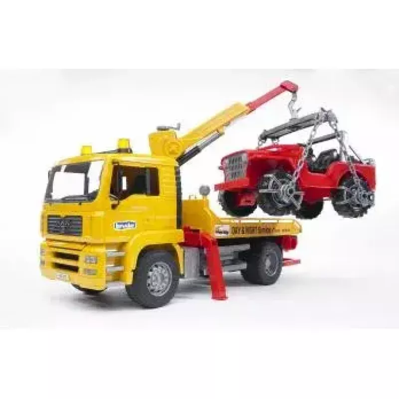 Vilkšanas auto BRUDER MAN TGA ar bezceļa transportlīdzekli