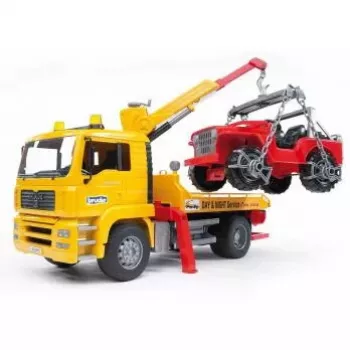 Vilkšanas auto BRUDER MAN TGA ar bezceļa transportlīdzekli
