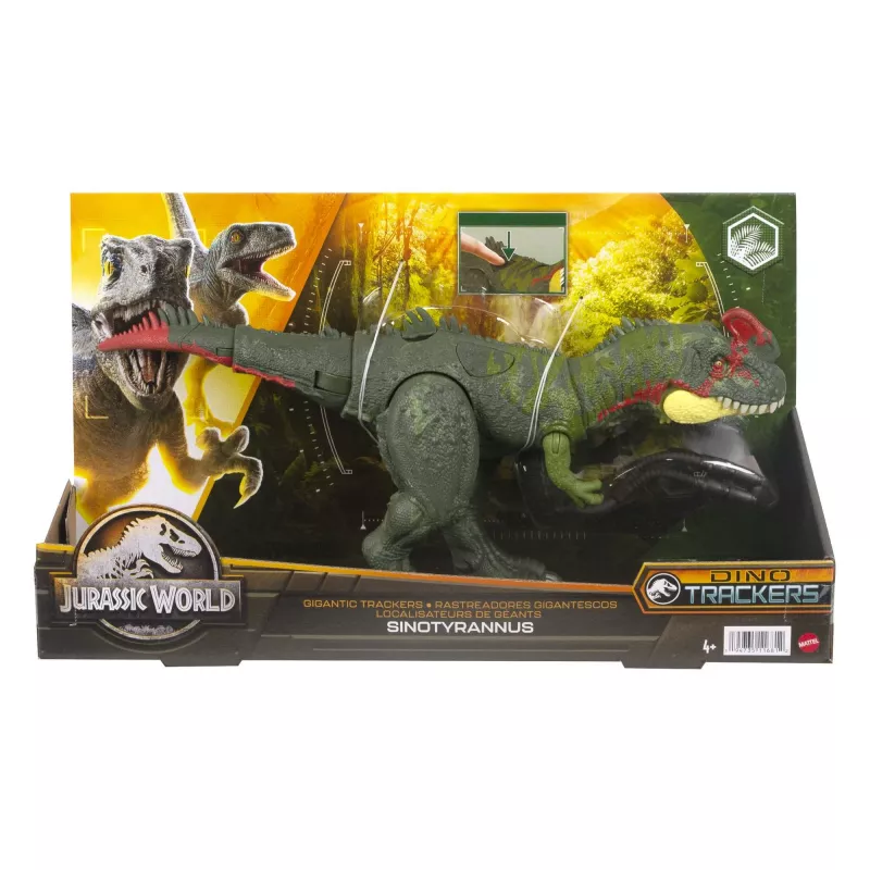 Jurassic World GIGANTIC TRACKERS Sinotyrannus zaļš sarkans plastmasa 4+