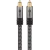 Digitālais optiskais audio kabelis WENTRONIC Goobay 65305 TOSLINK uz TOSLINK 2 m, varš, apzeltīti kontakti, melns/sudrabains