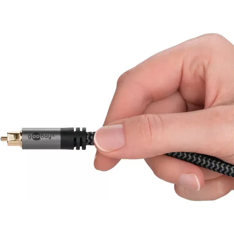 Digitālais optiskais audio kabelis WENTRONIC Goobay 65305 TOSLINK uz TOSLINK 2 m, varš, apzeltīti kontakti, melns/sudrabains