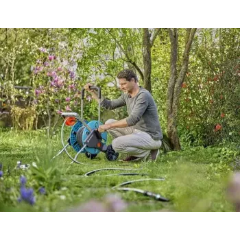 Gardena 18931-20 dārza šļūtene 20 m Virszemes Plastmasa Termoplastiskais elastomērs (TPE) Melna Zila Pelēka