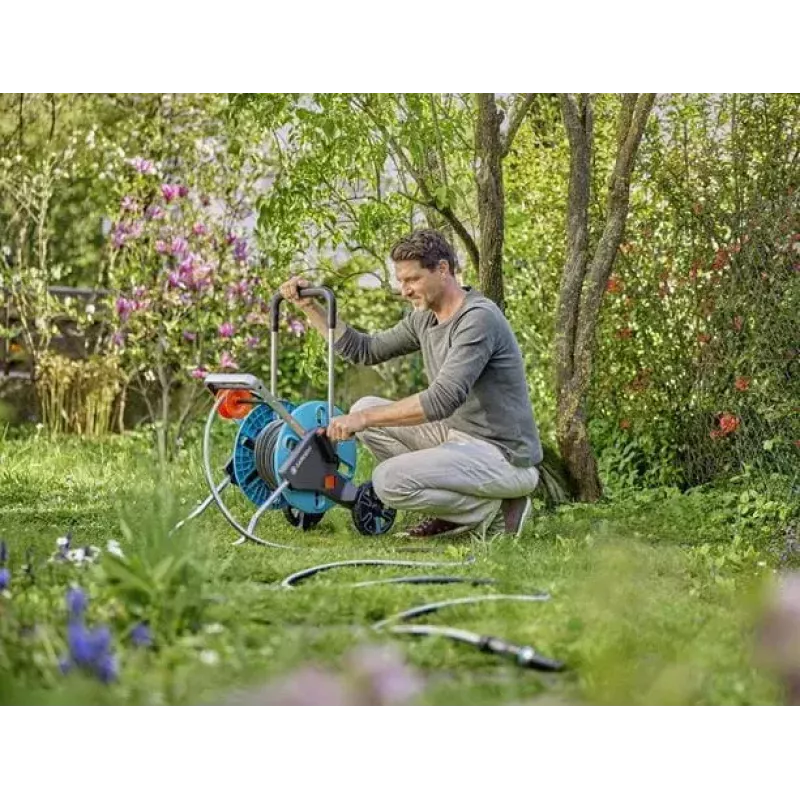 Gardena 18931-20 dārza šļūtene 20 m Virszemes Plastmasa Termoplastiskais elastomērs (TPE) Melna Zila Pelēka