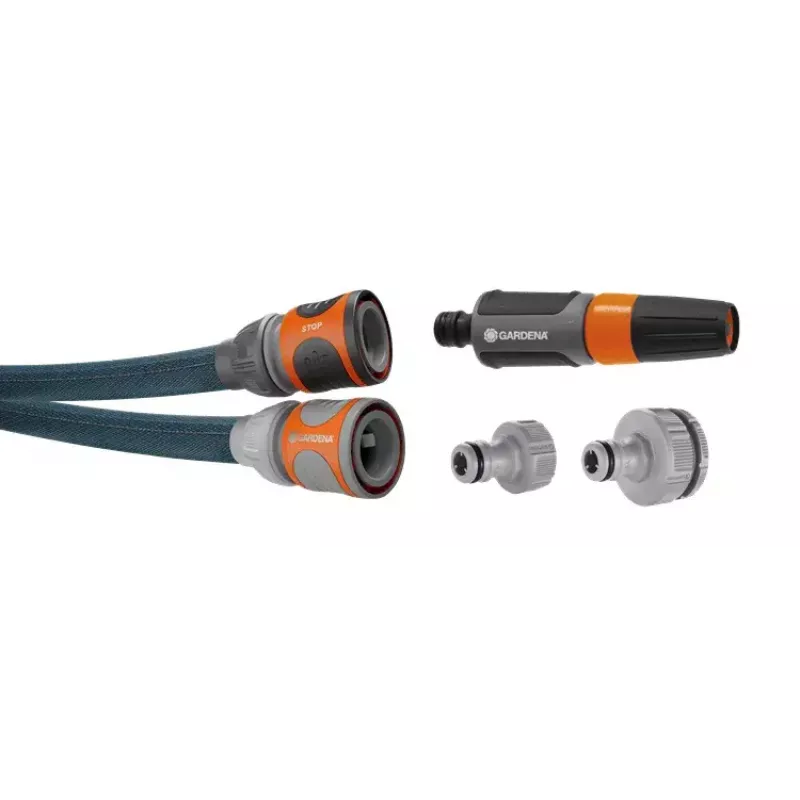 Gardena Liano dārza šļūtene 20 m PVC melna pelēka virszemes