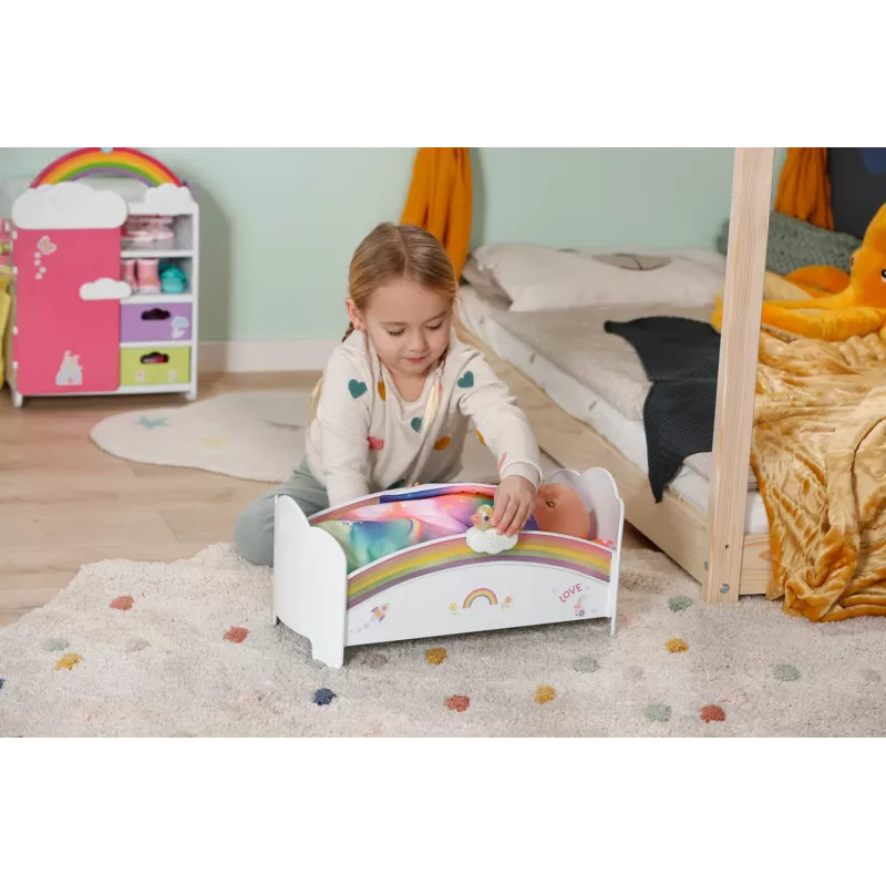 Leļļu gultiņa ZAPF creation BABY born Rainbow Bed 835999 43 cm lellēm