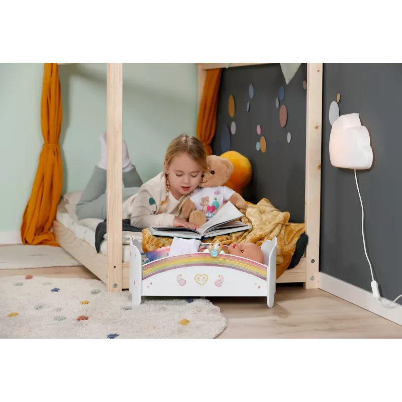 Leļļu gultiņa ZAPF creation BABY born Rainbow Bed 835999 43 cm lellēm