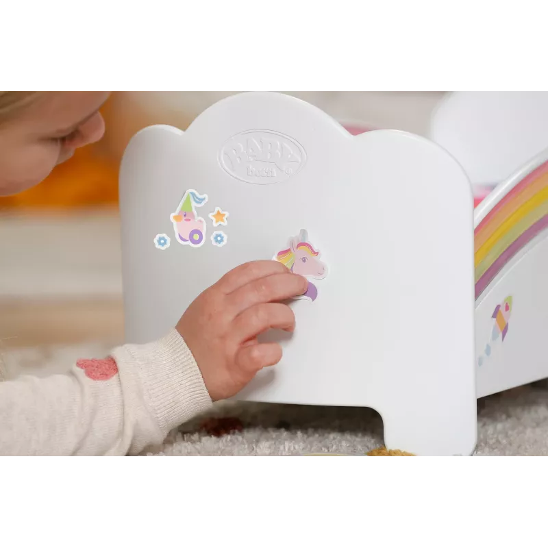 Leļļu gultiņa ZAPF creation BABY born Rainbow Bed 835999 43 cm lellēm