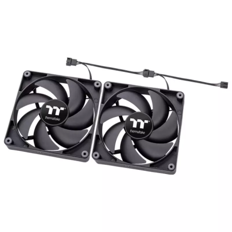 THERMALTAKE datora dzesēšanas ventilators - CT140 - 14cm - melns - 2 gab.