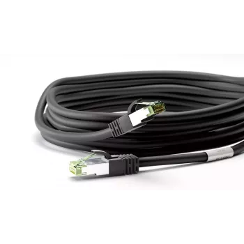 Tīkla kabelis Wentronic 66719 Cat8.1 S/FTP 0,25 m Melns