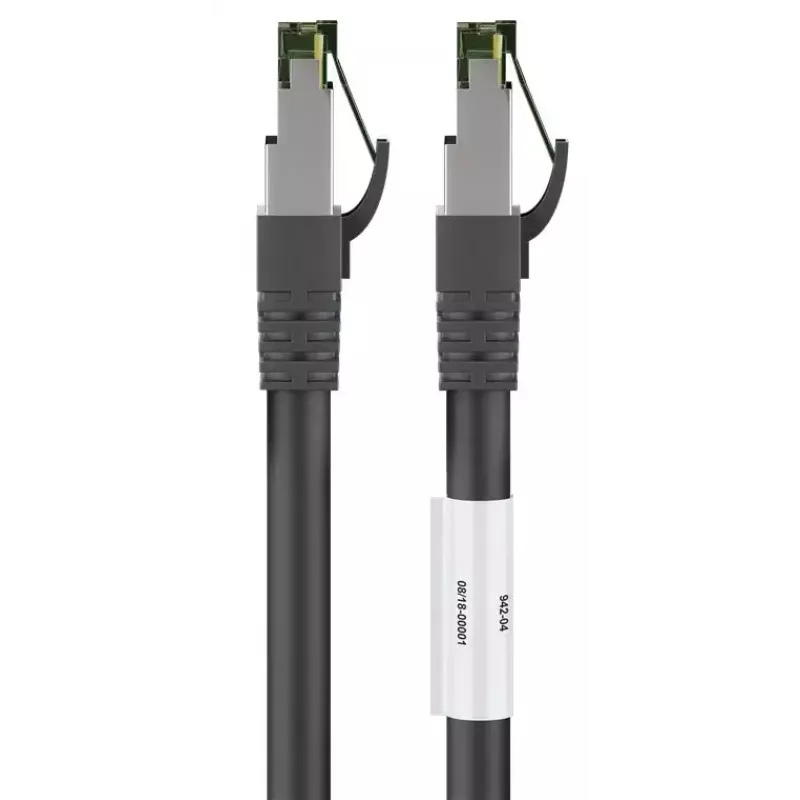 Tīkla kabelis Wentronic 66719 Cat8.1 S/FTP 0,25 m Melns