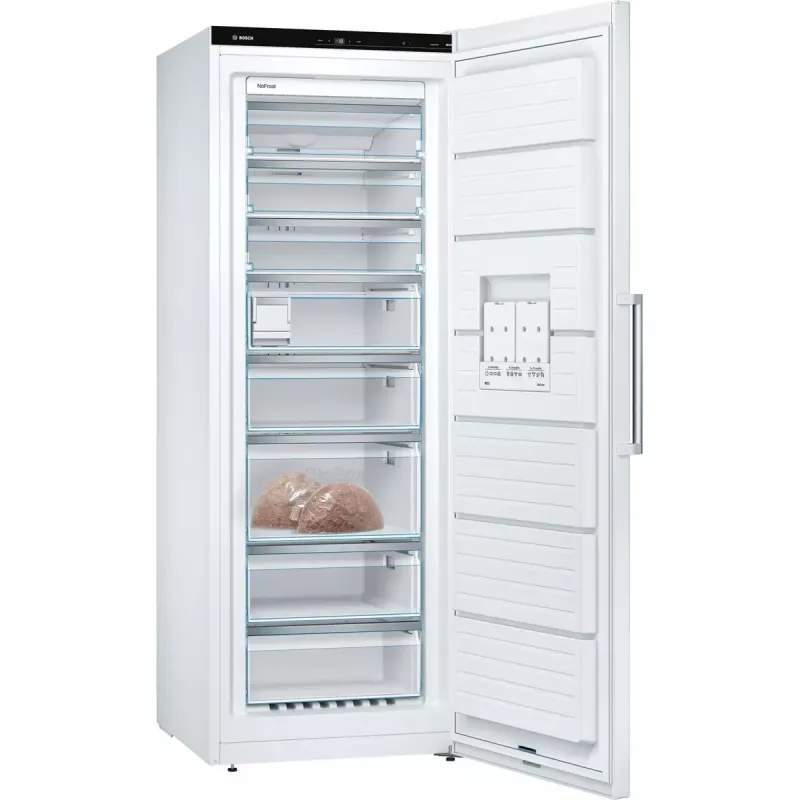 Bosch Serie 6 GSN58AWDV saldētava Vertikālā saldētava Brīvi stāvoša 366 L Balta